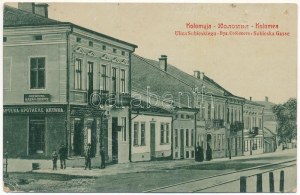 1915 Kolomyia, Kolomyja, Kolomyya, Kolomea; Ulica Sobieskiego / Sobieska Gasse, Apotheke / Straßenansicht, Apotheke. W. L...