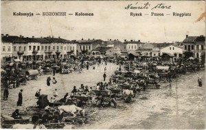 1915 Kolomyia, Kolomyja, Kolomyya, Kolomea ; Rynek / place du marché (EK)