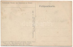 Kovel, Kowel; Verbrannte Häuser am Bahnhofe. Verlag der k.u.k. Feldbuchhandlungen des 4. AK (Qu.-Abt.) Feldpost 340. ...