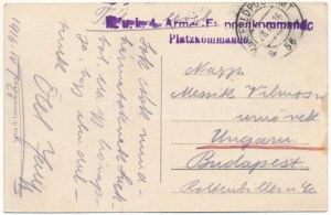 1916 Lutsk, Luck ; Hauptstrasse / rue principale, magasins + 