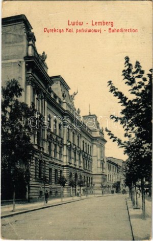 1912 Lviv, Lwów, Lemberg ; Dyrekcya Kol. panslwowej / Bahndriection / direction des chemins de fer. W.L. Bp. 2618. (EB...
