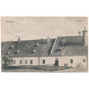 1917 Medenychi, Medenice; Browar / Brauerei (Rb) + Zensuriert K.u.k. Zensurstelle Sambor Expostiur Drohobycz...