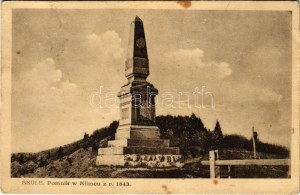 1939 Skole, Pomnik w Klimcu z r. 1843 / pomnik (fl)