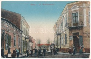Stryi, Stryj, Strij; Ul. Bolechowska / street, shops of Wegla and Maka Kosciana