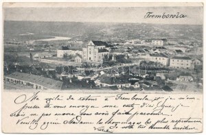 1899 (Vorläufer) Terebovlia, Trembowla, Terebovlya; veduta generale con la sezione ebraica della città in primo piano ...