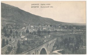 Jaremche, Jaremcze, Jaremce; Ogólny widok / celkový pohľad, železničný most