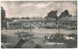 1937 Zdolbuniv, Zdolbunów; Rynek / market square (crease)