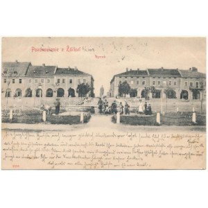 1903 Zhovkva, Zólkiew; Rynek / Platz (fl)
