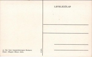 A 25. Szt. Imre öreg cserkészcsapat képeslapja / Maďarská skautská skupina oldboys. Art Nouveau s: Megyer-Meyer Attila (fl...