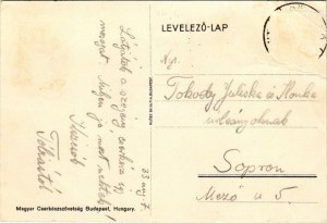 1933 Cserkész művészlap. Magyar Cserkészszövetség kiadása. Klösz Gy. és Fia / Hungarian boy scout art postcard s...