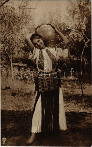 1923 Román népviselet / Rumänische Folklore. Colectia A. Bellu. Edit. C. Sfetea, Bucuresti