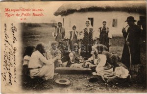 1901 Tipi di Petite Russie / Folklore ucraino (ragasztónyom / segni di colla)