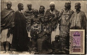 Afrique Occidentale, Types Laobes / Afrykański folklor, grupa etniczna z Senegalu, półnagie kobiety (EK...