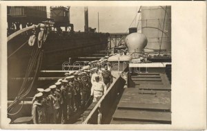 1917 SMS NOVARA cs. és kir. haditengerészet Helgoland-osztályú gyorscirkáló fedélzete IV...
