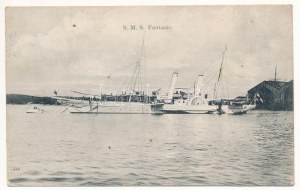 1912 SMS Fantasie osztrák-magyar haditengerészet kerekes gőzhajója, 