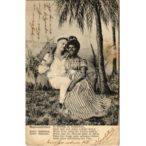 1903 K.u.k. Kriegsmarine Matrosenleben in Afrika / Osztrák-magyar haditengerész matróz Afrikában, propaganda / Austro...