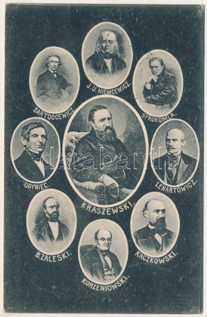 1906 Józef Ignacy Kraszewski, Julian Ursyn Niemcewicz, Władysław Syrokomla, Teofil Lenartowicz, Zygmunt Kaczkowski...