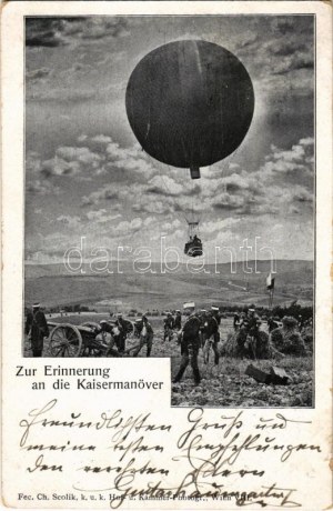 1901 Zur Erinnerung an die Kaisermanöver. Fec. Ch. Scolik / Cs. és kir. hadgyakorlatok emlékére...