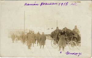 1918 Osztrák-magyar katonák télen a román fronton / I wojna światowa K.u.K. wojsko, żołnierze na froncie rumuńskim zimą...