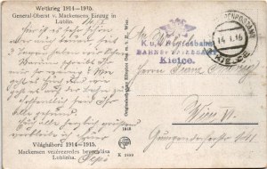 1916 Mackensen vezérezredes bevonulása Lubinba / Weltkrieg 1914-1915. General-Oberst v. Mackensen Einzug in Lublin ...