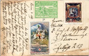 1915 Sztab jeneralny I. brygady (Pilsudski, Sosnkowski, Slawek, Sieroszewski) / WWI Polish military art postcard (fl...