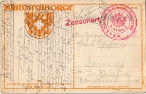 Frühling 1915. La carta ufficiale del Rote Kreuz, del Kriegshilfsbüro, del Kriegsfürsorgeamt...