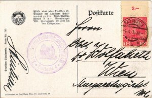 Gott strafe England! / Německá vojenská pohlednice z 1. světové války, protibritská propaganda se vzducholodí...