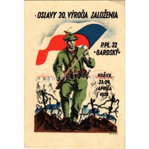1938 Kassa, Kosice; Oslavy 20. Vyrocia Zalozenia. P. Pl. 32. Gardsky / 20th anniversary of the foundation of P. Pl...