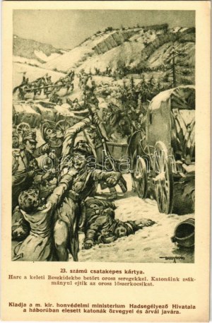 23. számú csataképes kártya. Harc a keleti Beszkidekbe betört orosz seregekkel...