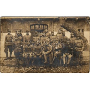 1916 K.u.k. XXV/37. Marschbaon III. Marschkomp. / Cs. és kir. katonák csoportképe / WWI Austro...