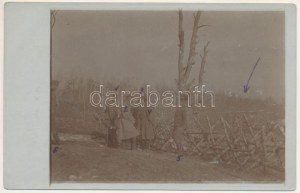 1918 Fronte di Roma, osztrák-magyar katonák és román tiszt / Prima guerra mondiale K.u.K. austro-ungarico, soldati...
