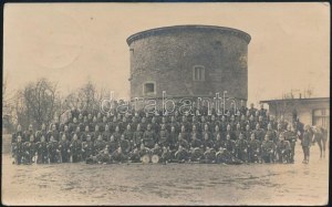 1916 Erfurt, Német katonák csoportképe / Niemieckie grupowe zdjęcie wojskowe z I wojny światowej + 