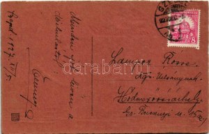 1927 Üdvözlet a Krampusztól! Sziluett / Powitanie Krampusa z sylwetkami (EK)