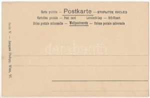 Jugendstil-Dame. Philipp & Kramer Wiener Künstler-Postkarte Serie V/5. s: Koloman Moser