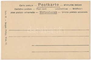 Secesní dáma. Philipp & Kramer Wiener Künstler-Postkarte Serie IV/10. s: Josef Hoffmann...