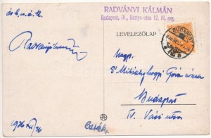 1938 Kellemes Karácsonyt! Rigler József Ede kiadása / Cartolina d'arte ungherese di auguri natalizi s: Kende Jolán (EK...