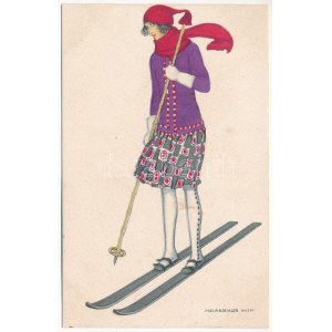 Síelő hölgy / Skiing lady. B.K.W.I. 271-6. s: Mela Koehler (fl)