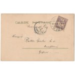 1901 L'odorat / Smell. Secesyjna pocztówka litograficzna s: Kieszkow