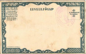 Levél apunak. Egy jó kislány viselt dolgai I. sorozat 4. szám / Letter to dad. Hungarian art postcard s: Kozma Lajos ...