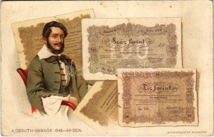 Kossuth-bankók 1848-49-ben. Jelenetek Kossuth Lajos élete történetéből I. kiadás IV. kép / Banknoty Kossutha z 1848 r....