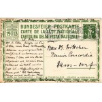 1914 1798 Bundesfeier-Postkarte 1913 1. August, Gegen die Tuberkulose. Graf. Werkstätten Gebr. Fretz / Fete Nationale ...