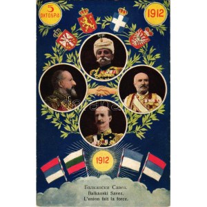 1912 Balkanski Savez / L'union fait la force / Balkanische Liga: Nikolaus I. von Montenegro, Peter I. von Serbien...