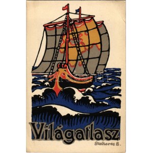 Világatlasz reklám / Hungarian publishing house advertisement s: Szekeres B. (EB)