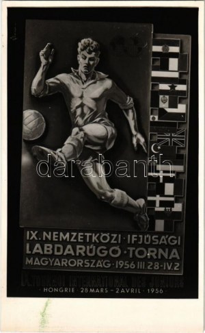 1956 IX. Nemzetközi Ifjúsági Labdarúgó Torna Magyarország / 9. mezinárodní fotbalový turnaj mládeže s: Vincze ...