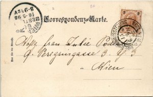 1898 (Vorläufer) Ferenc József szecessziós lap / Franz Joseph. C. Pietzner Secese, květinový (EK) + 