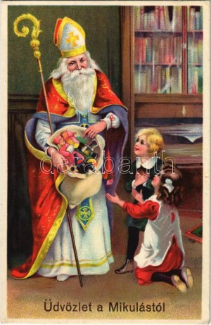 Üdvözlet a Mikulástól / Saint Nicholas with toys (EK)