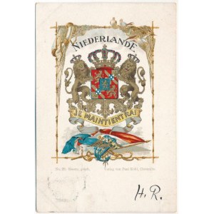 1899 (Vorläufer) Niederlande Je Maintiendrai / Wappen der Niederlande I shall maintain...