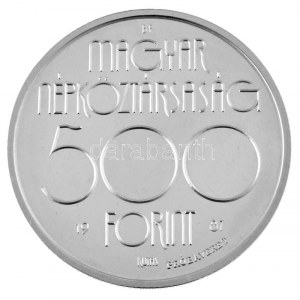 1987. 500Ft Ag XXIV. Nyári Olimpia - Szöul 1988 jelzett próbaveret kapszulában. Csak 50 darab létezik belőle! (28g/0...