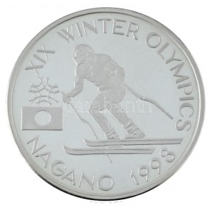 Románia 1998. 100L Ag XIX. Téli Olimpia, Nagano - Síelés jelzetlen piedfort próbaveret kapszulában...