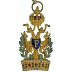 Osztrák-Magyar Monarchia 1884. Vaskorona Rend III. osztálya hadidíszítménnyel és kardokkal, 3. típus zománcozott...